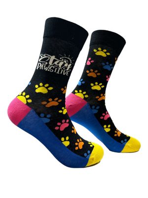 Stay Pawsitive Socks | M adult size | Shoc Joc