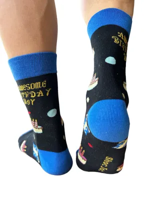 Awesome Birthday Boy Socks | L adult size | Shoc Joc