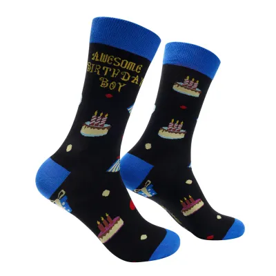 Awesome Birthday Boy Socks | L adult size | Shoc Joc