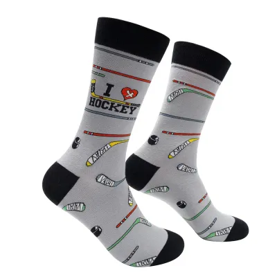 I Love Hockey Socks | L adult size | Shoc Joc