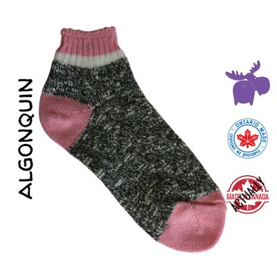 Pink Ankle Sock Actually Made in Canada by Purple Moose