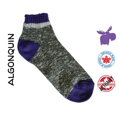 Purple Ankle Sock Actually Made in Canada by Purple Moose