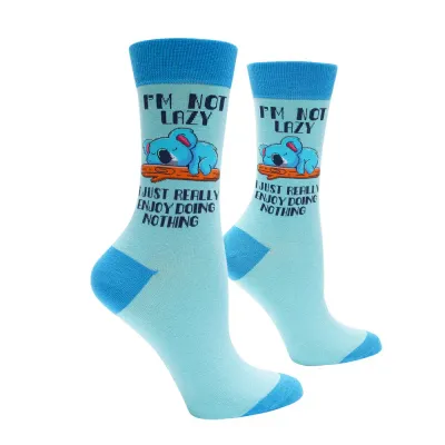 I'm Not Lazy I Just Really Enjoy Doing Nothing Socks | M adult size | Shoc Joc