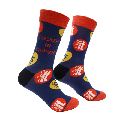 F*cker In Charge Socks | L adult size | Shoc Joc