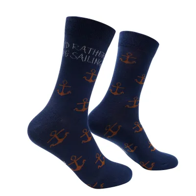 I'd Rather Be Sailing Socks | L adult size | Shoc Joc