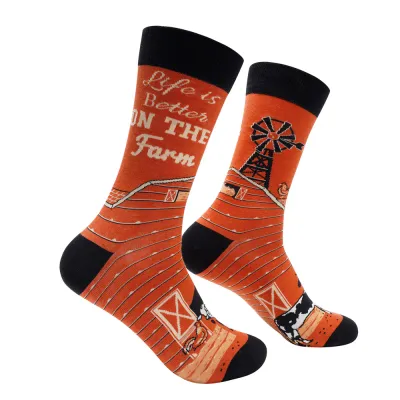 Life Is Better On The Farm Socks | M/L adult sizes | Shoc Joc Life Is Better On The Farm Socks | M/L adult sizes | Shoc Joc