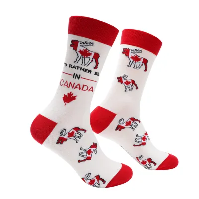 I'd Rather Be In Canada Socks | M/L adult sizes | Shoc Joc
