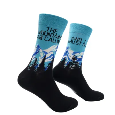 The Mountains Are Calling And I Must Go Socks | M/L adult sizes | Shoc Joc The Mountains Are Calling And I Must Go Socks | M/L adult sizes | Shoc Joc