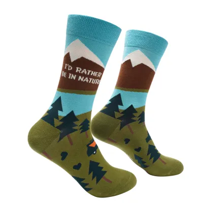 I'd Rather Be In Nature Socks | L adult size | Shoc Joc