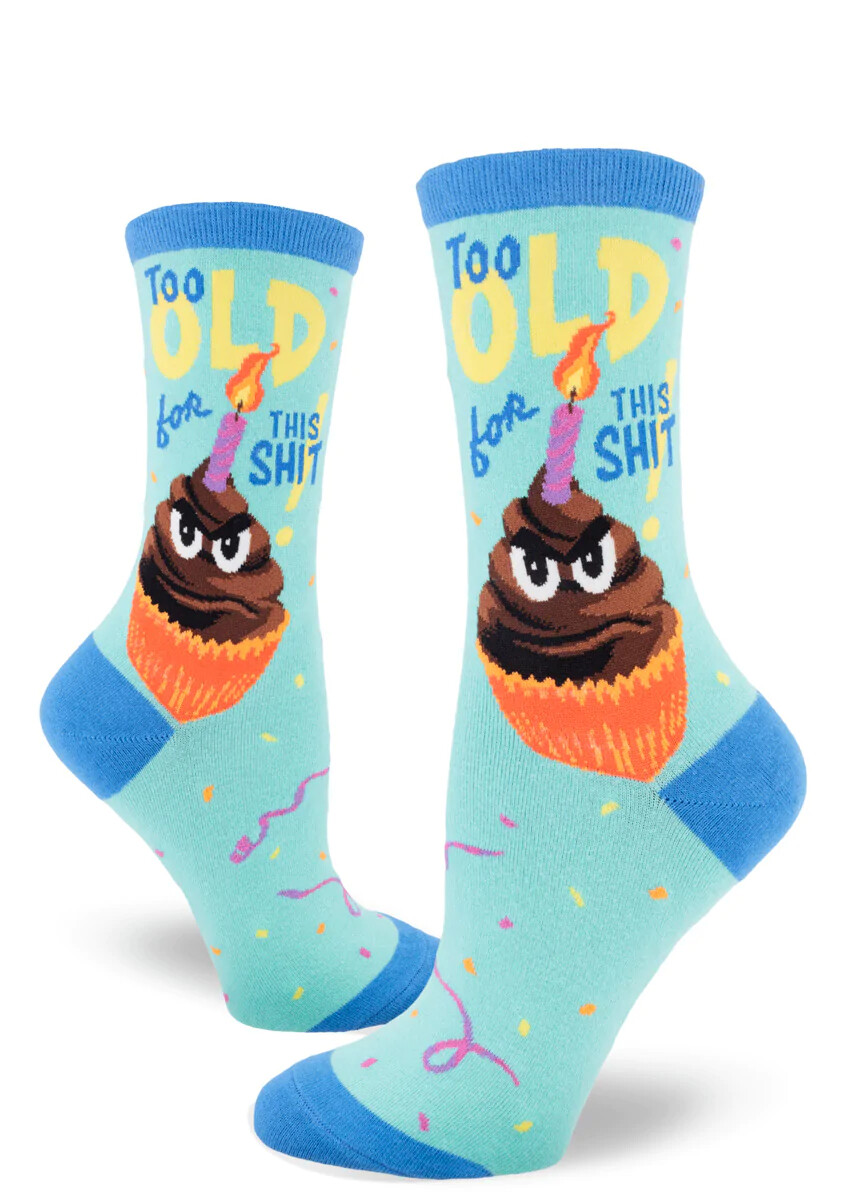 Crappy Birthday crew socks | M adult size | ModSocks
