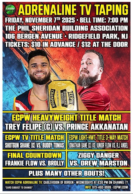 ECPW Adrenaline November TV Taping (11/7/2025)
