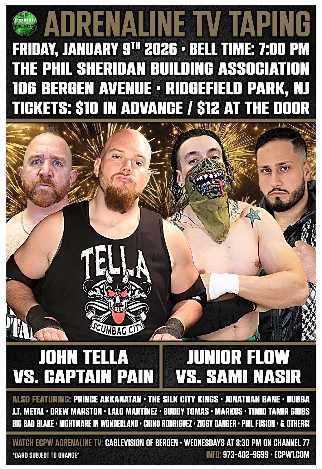ECPW Adrenaline January TV Taping (1/9/2026)