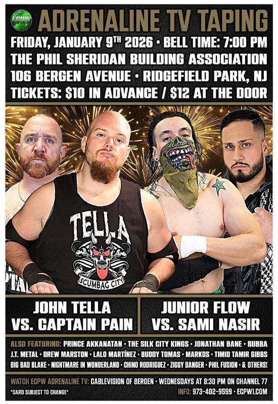 ECPW Adrenaline January TV Taping (1/9/2026)