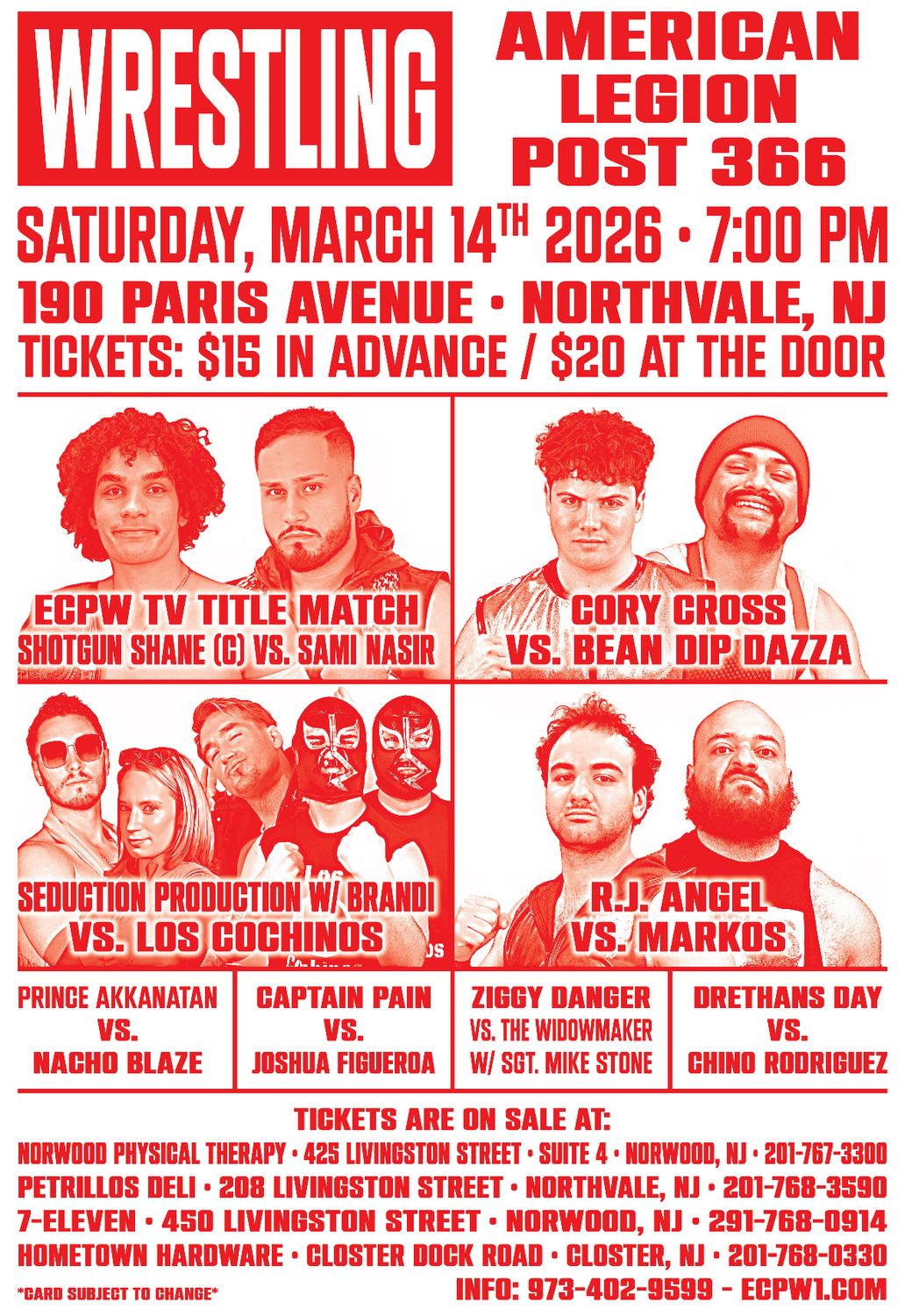 ECPW at American Legion Post 366 (3/14/2026)