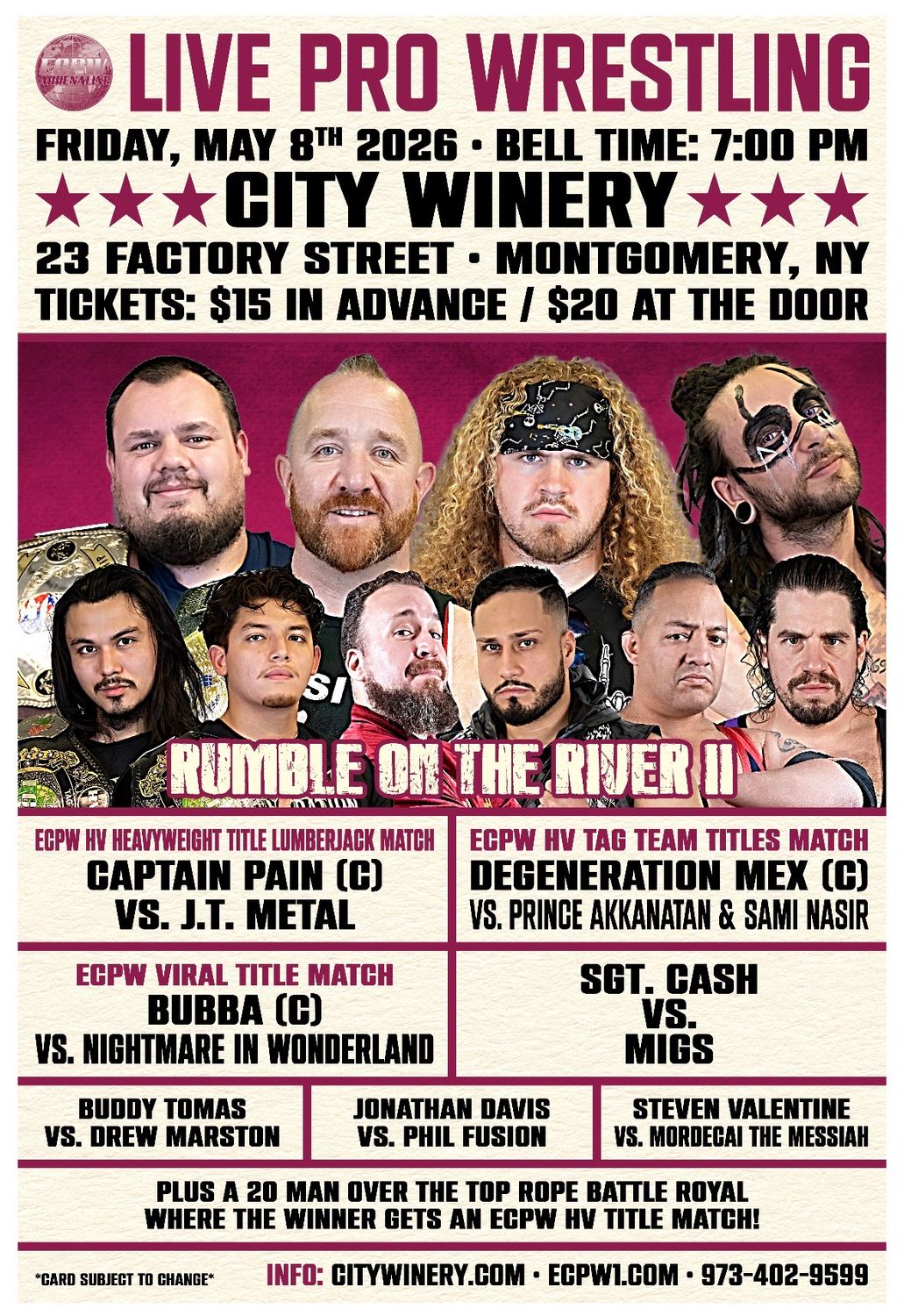ECPW at City Winery (5/8/2026)