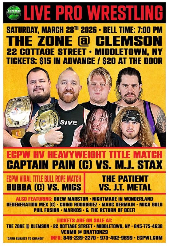 ECPW at The Zone @ Clemson (5/8/2026)