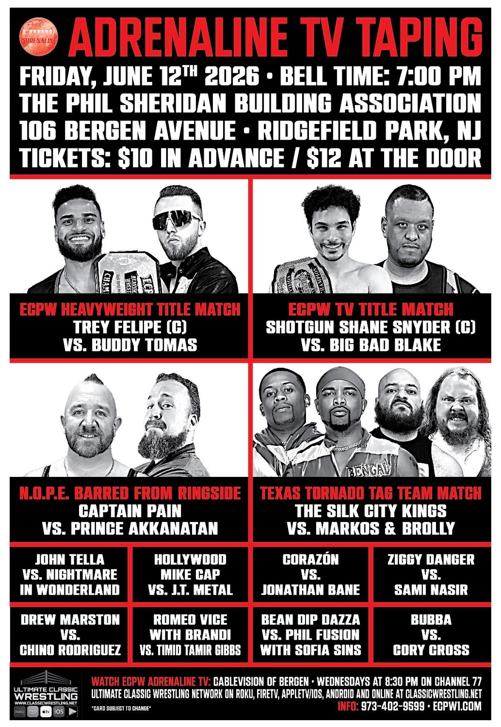 ECPW Adrenaline June TV Taping (6/12/2026)