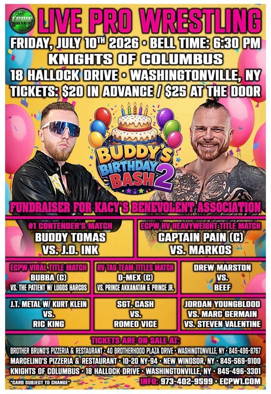 ECPW Buddy's Birthday Bash 2 (7/10/2026)