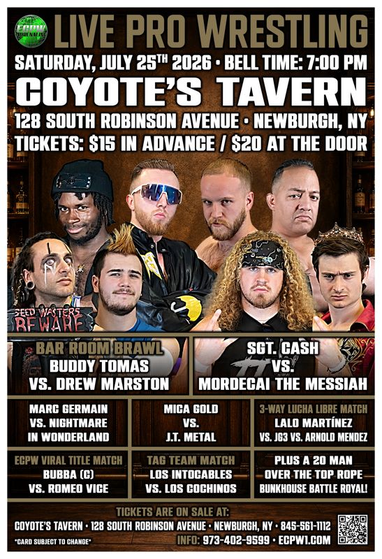 ECPW Newburgh, NY 7-25-2026