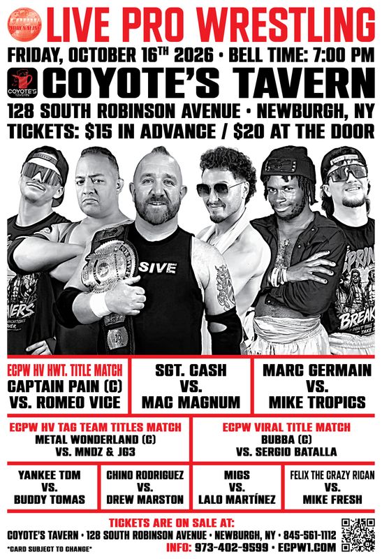 ECPW Newburgh NY 10-16-2026