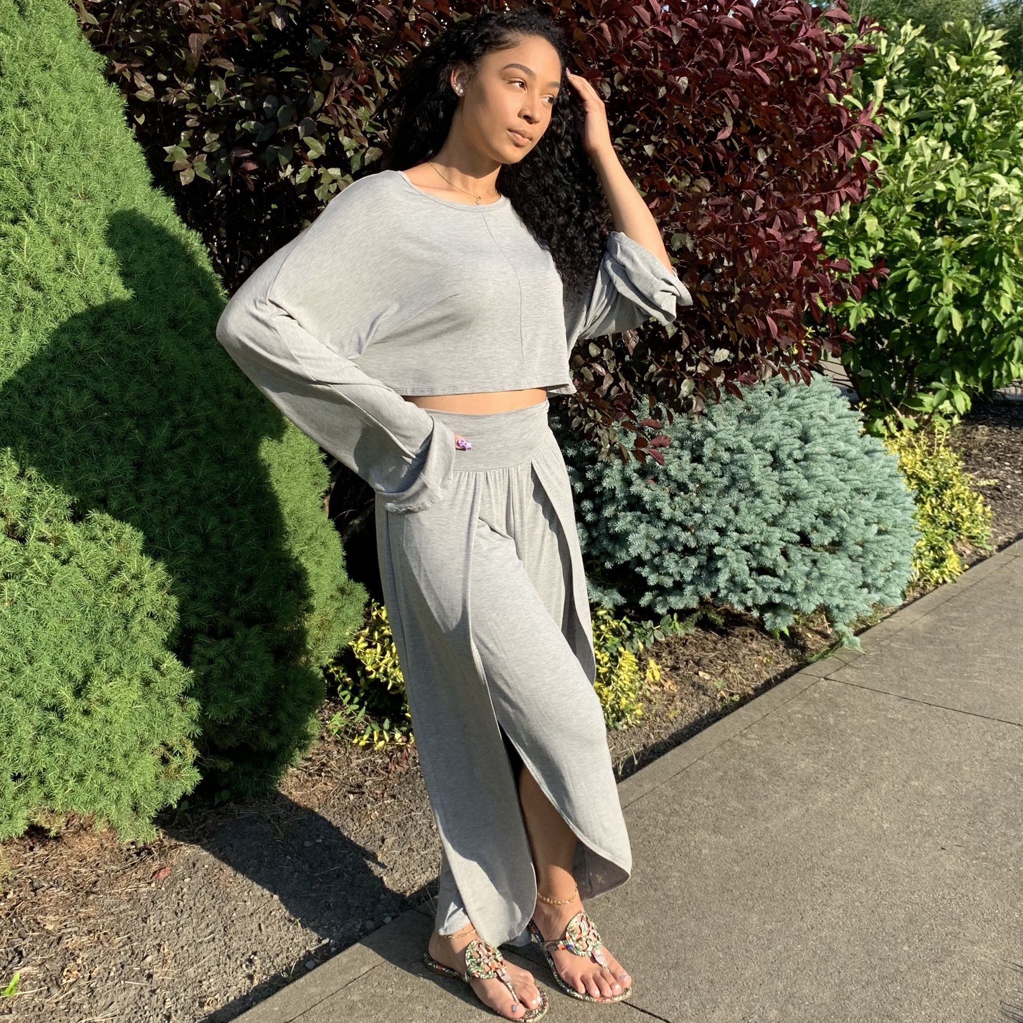 Let’s Chill 2-Piece Set-Heather Gray