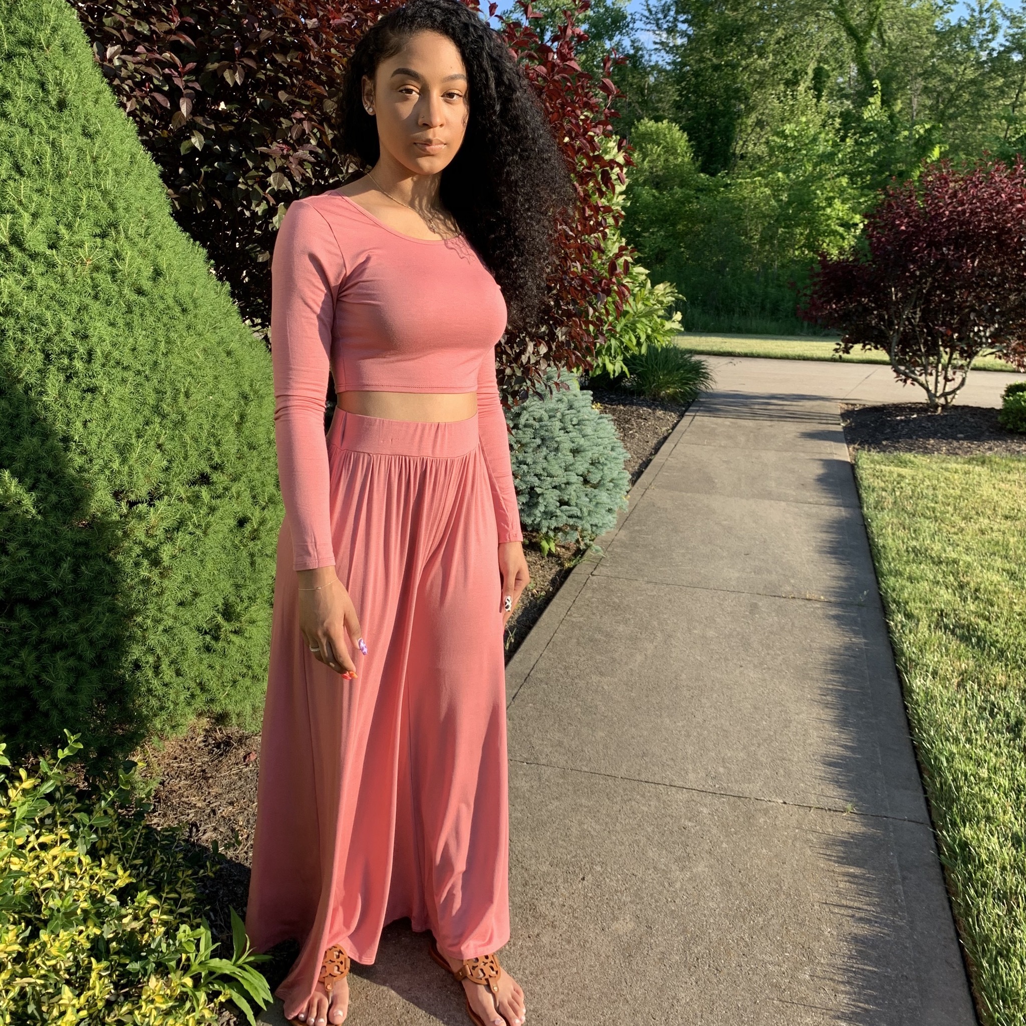 Soft Sunday Two Piece Set-Salmon UP2P901-SOFTSUNDAY-SALMON