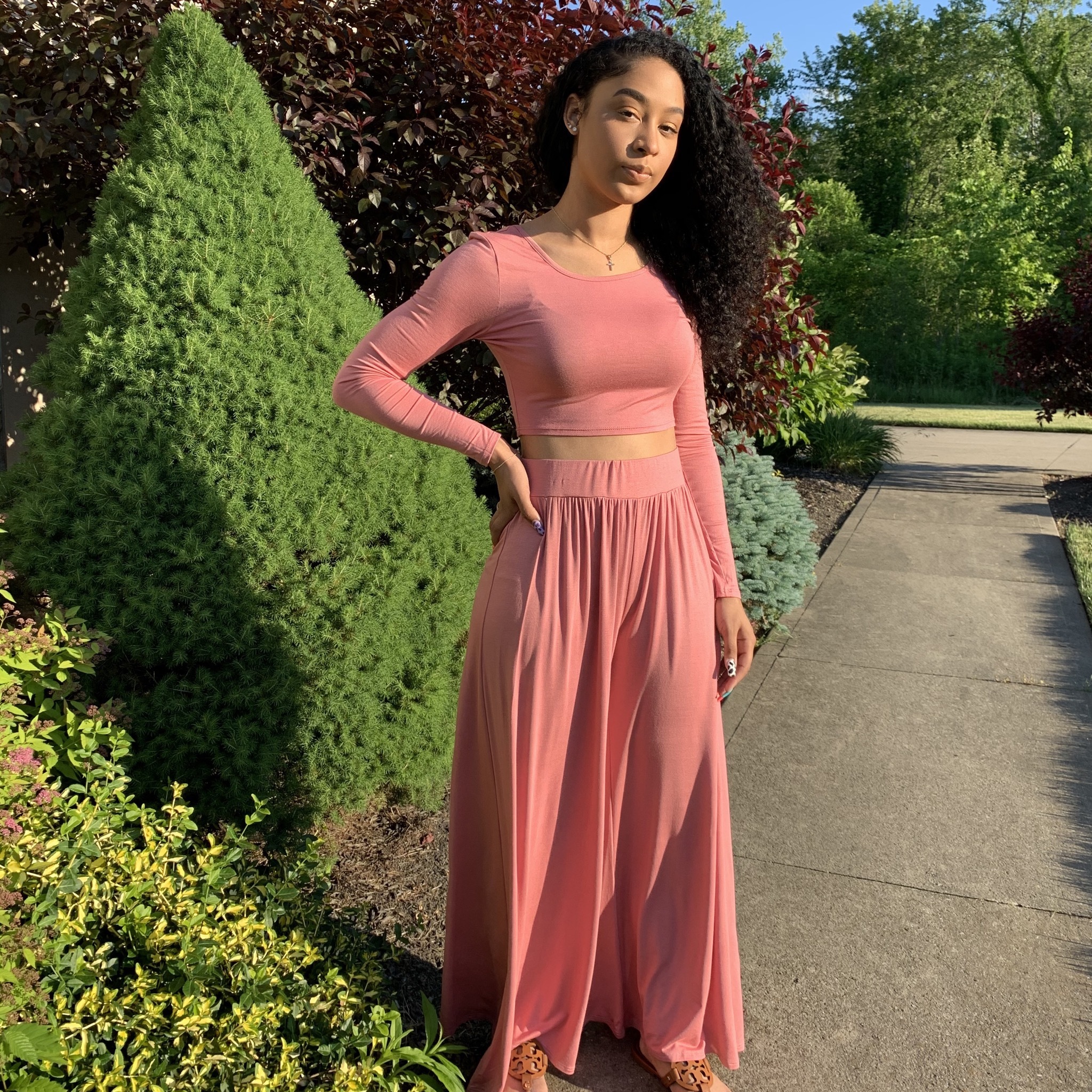 Soft Sunday Two Piece Set-Salmon
