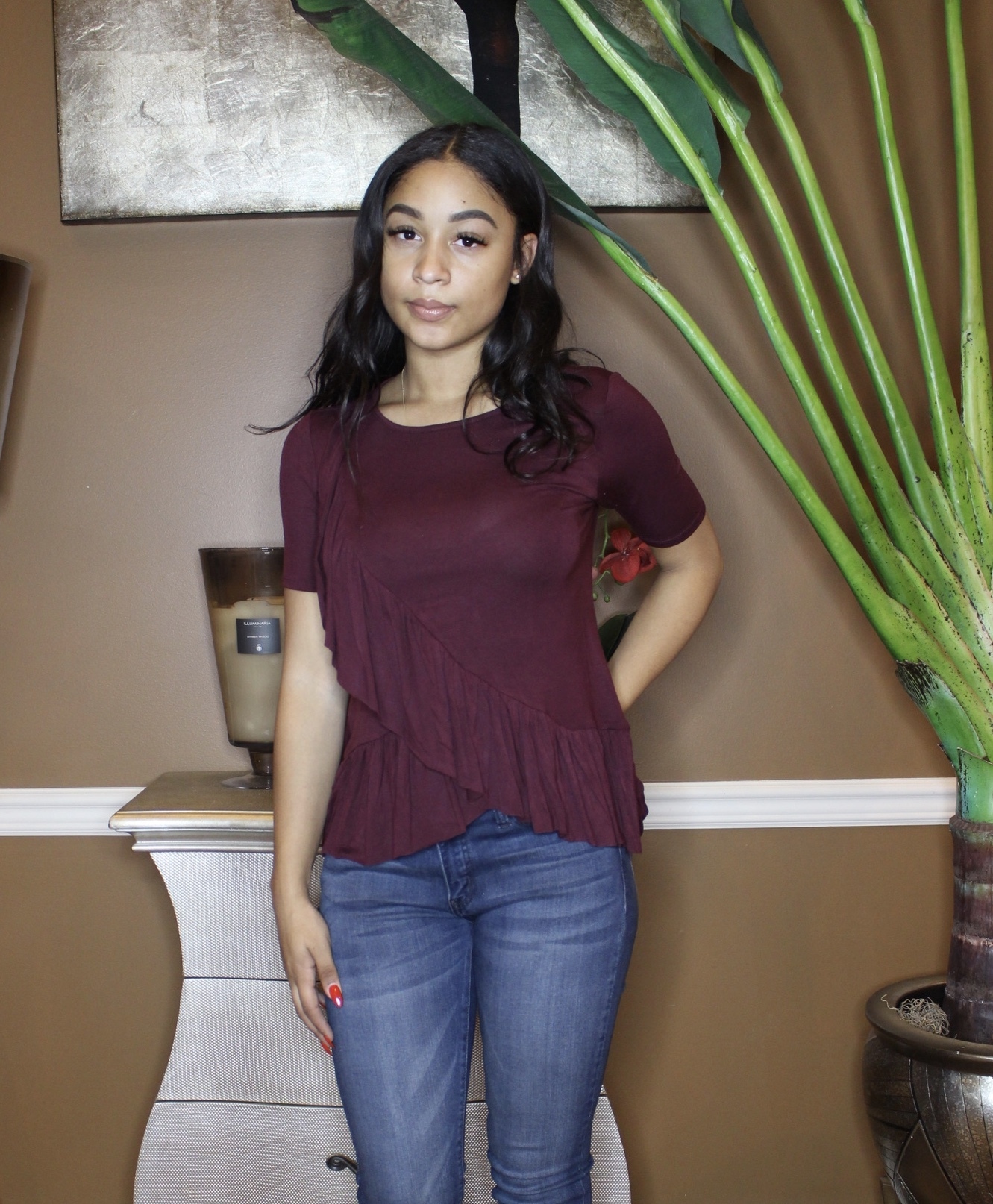 Ruffled Up Top UPSH698-RUFFLEDUP