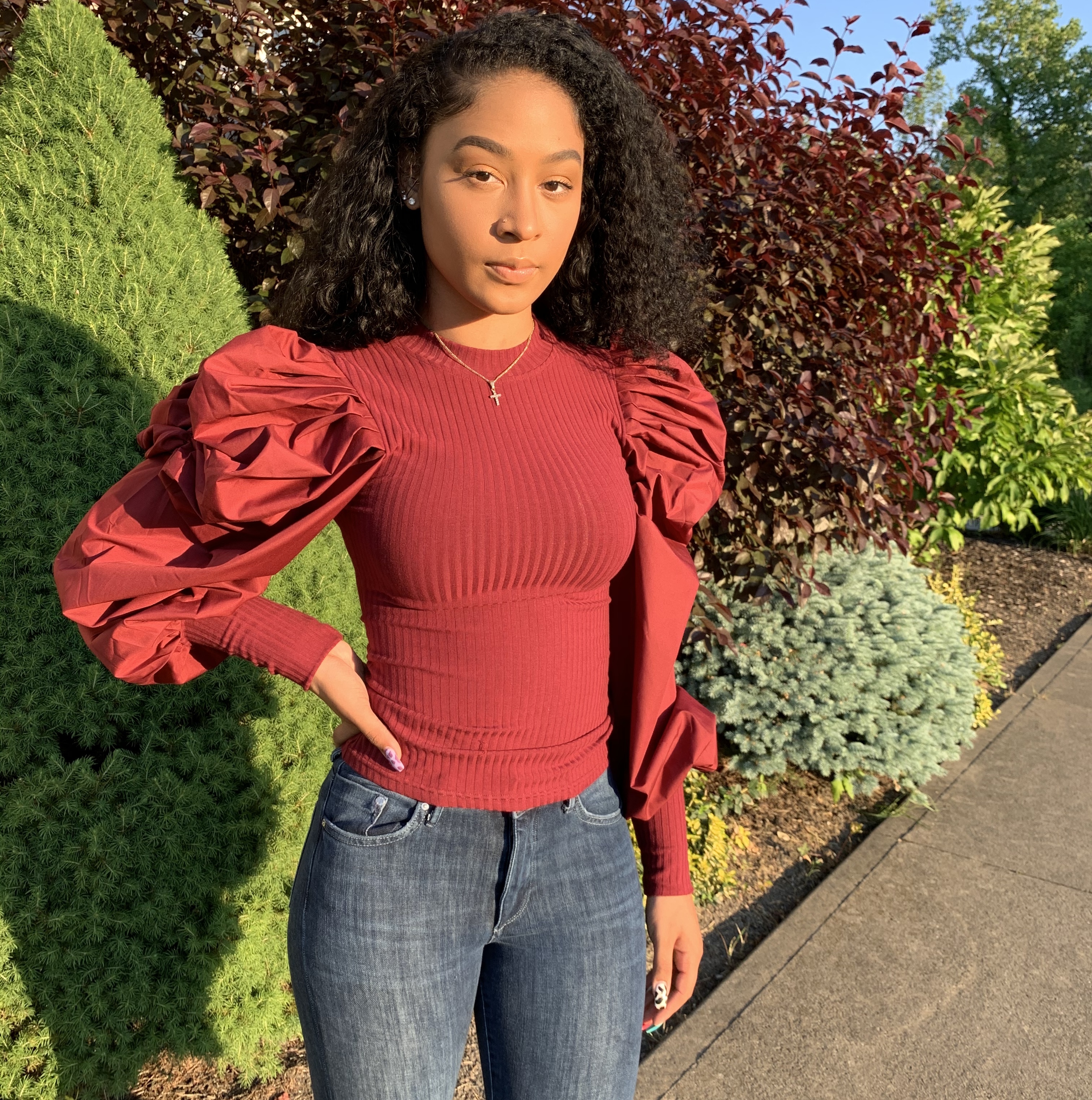 PSSSST Puff Sleeve Top UPSH825-PSSSST