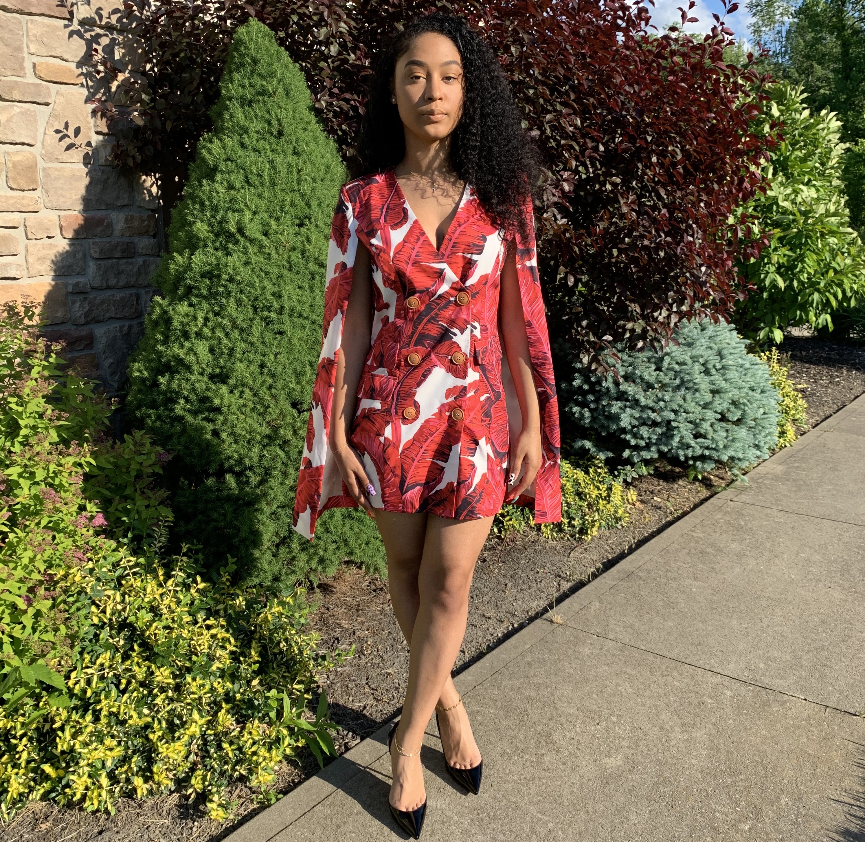 Daniela Cape Double Breasted Dress