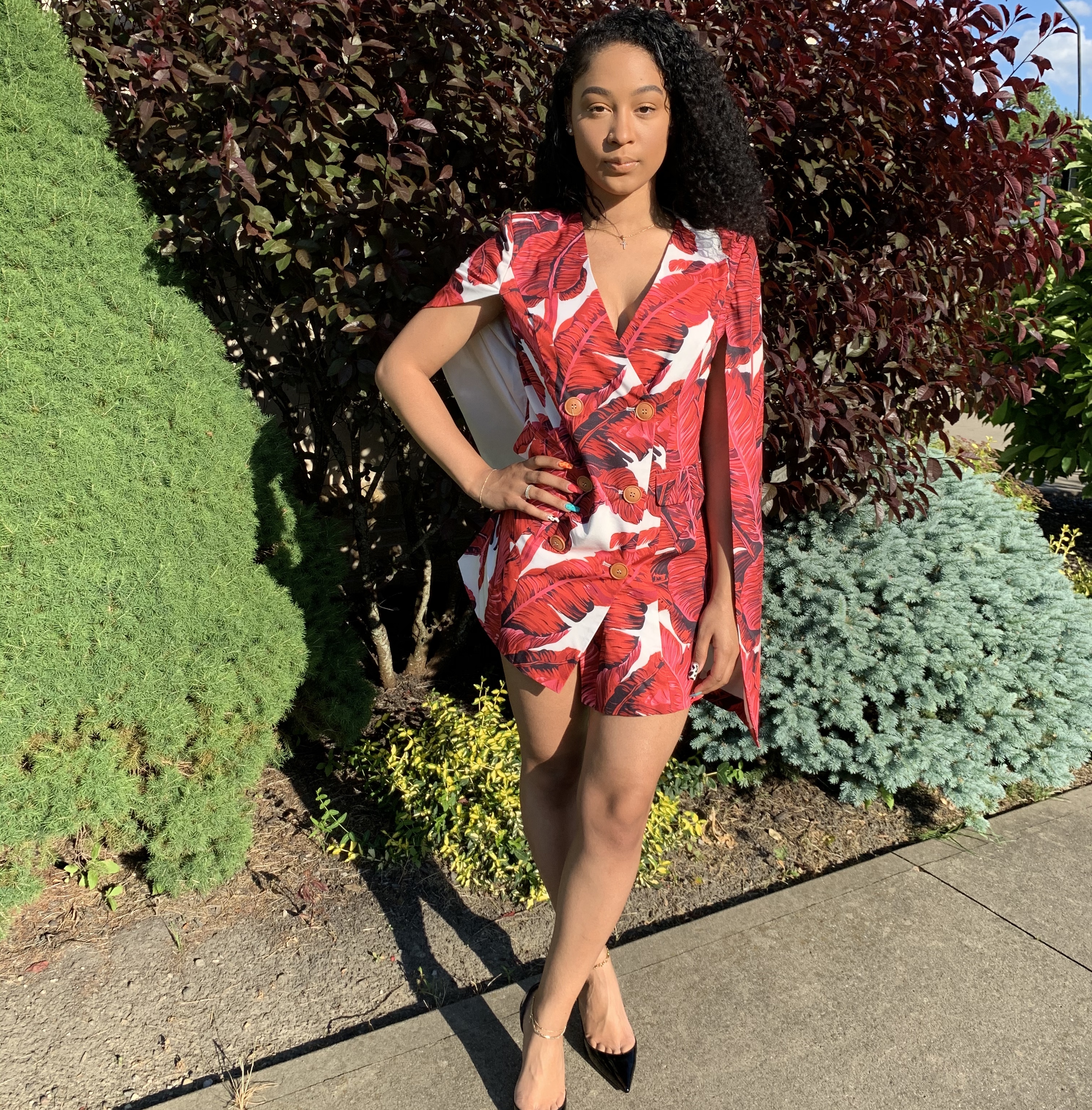 Daniela Cape Double Breasted Dress