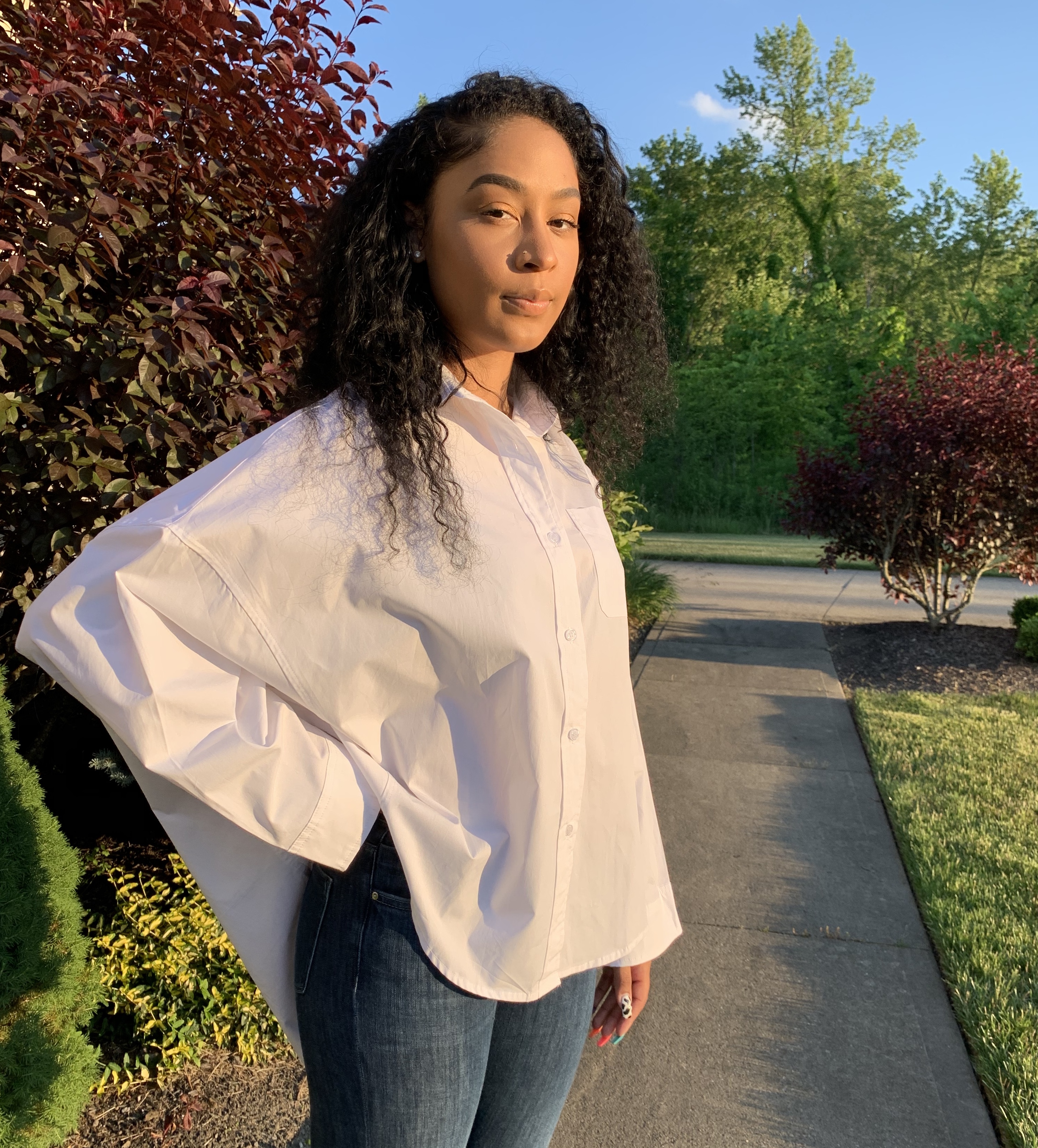Boyfriend Oversized Button Up Top