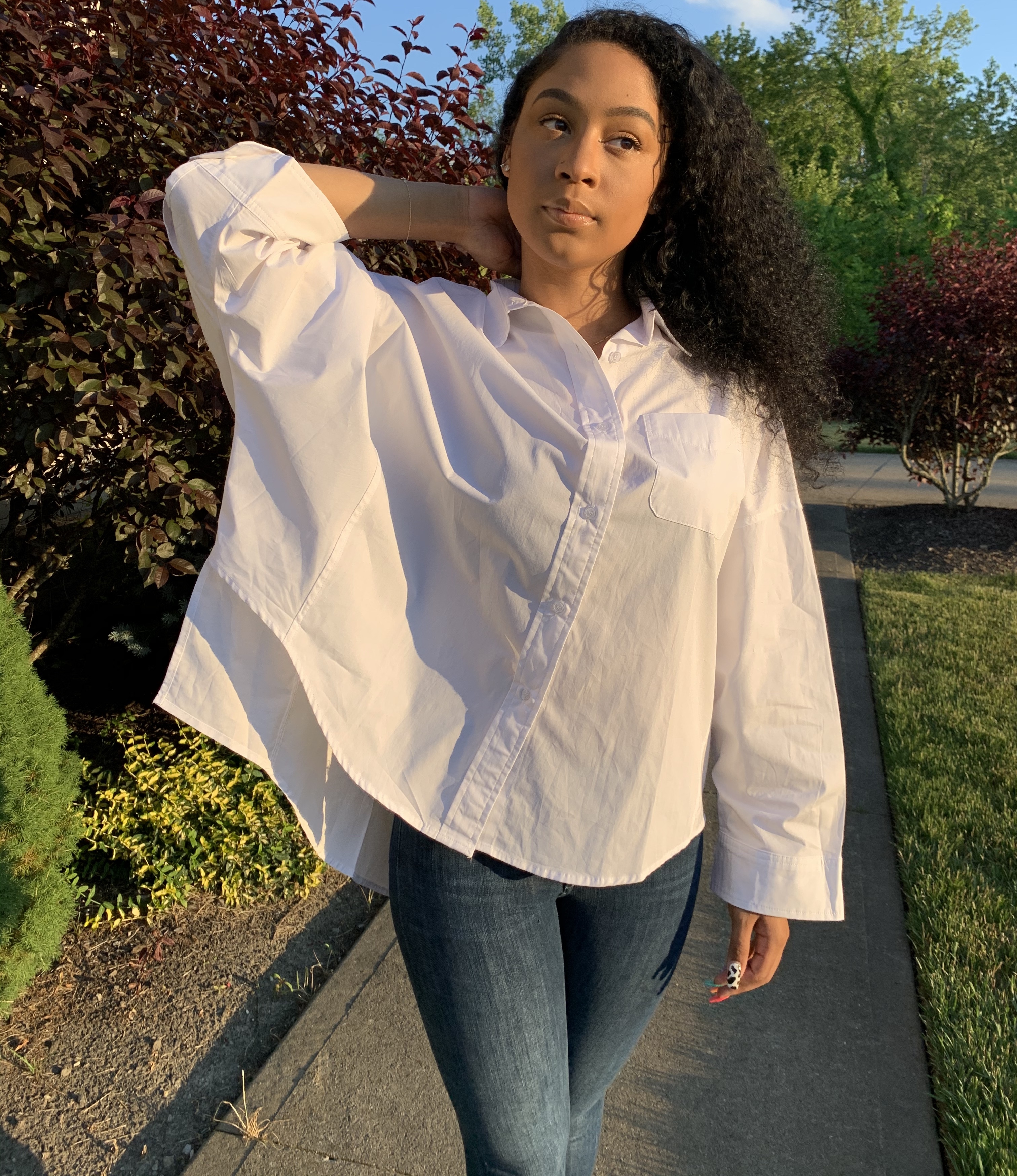 Boyfriend Oversized Button Up Top