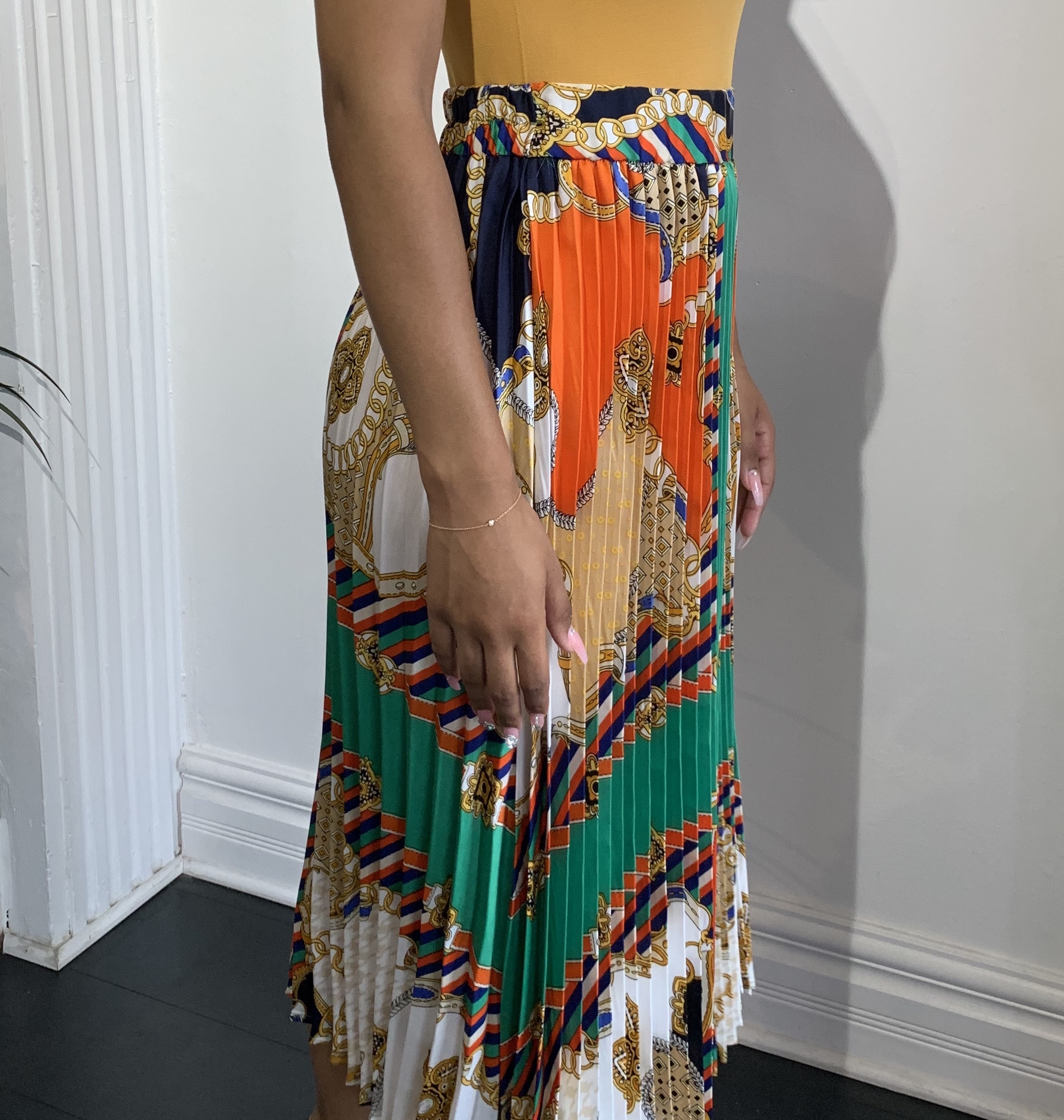 Brunch Anyone Pleated Skirt