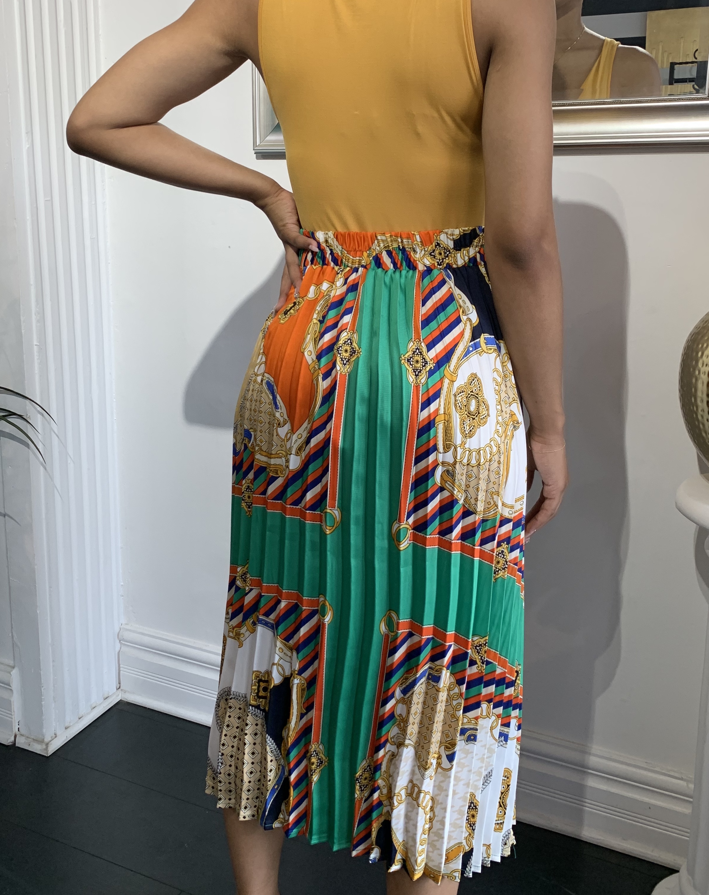 Brunch Anyone Pleated Skirt