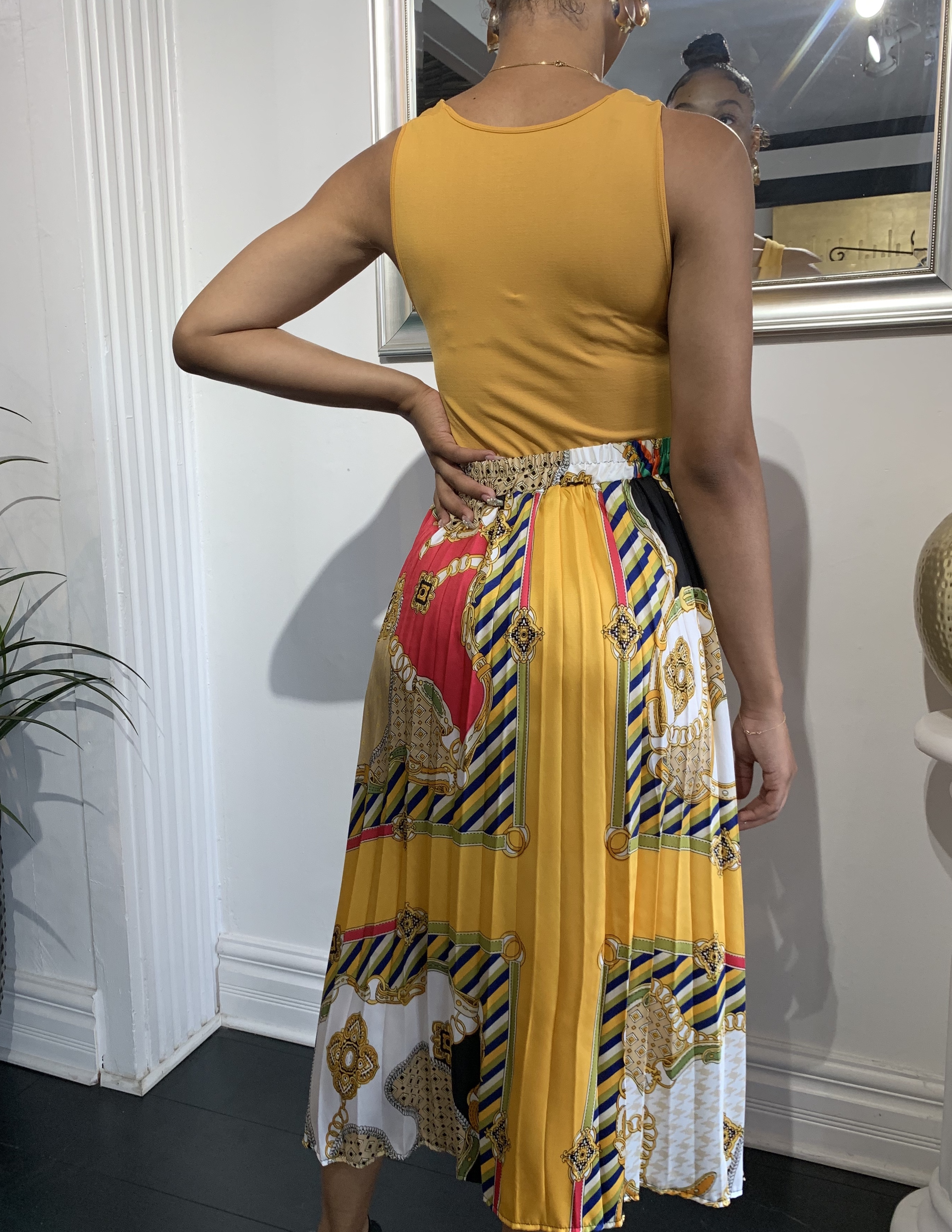 Brunch Anyone Pleated Skirt