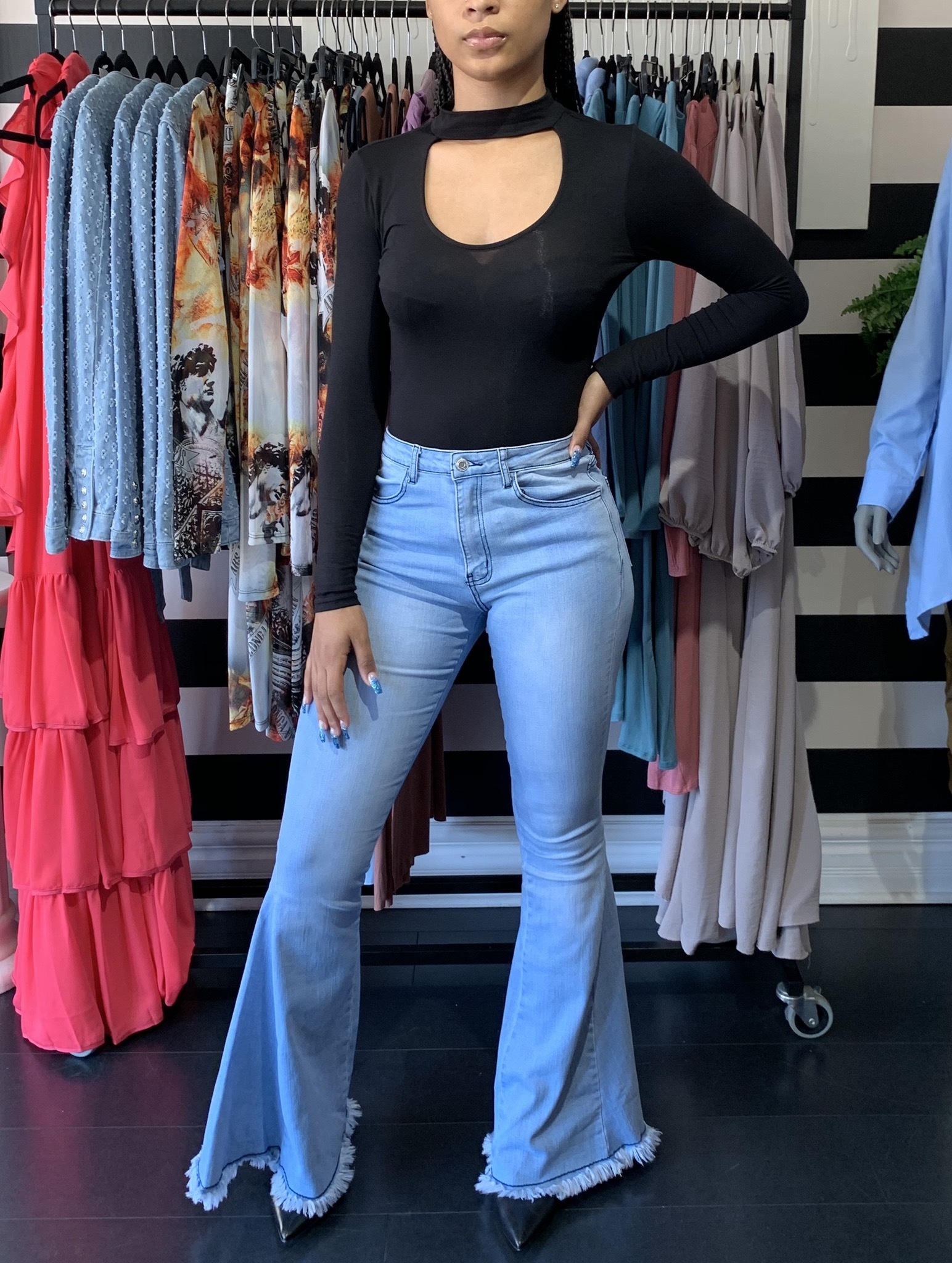Hey You Flared Bell Bottom Jeans