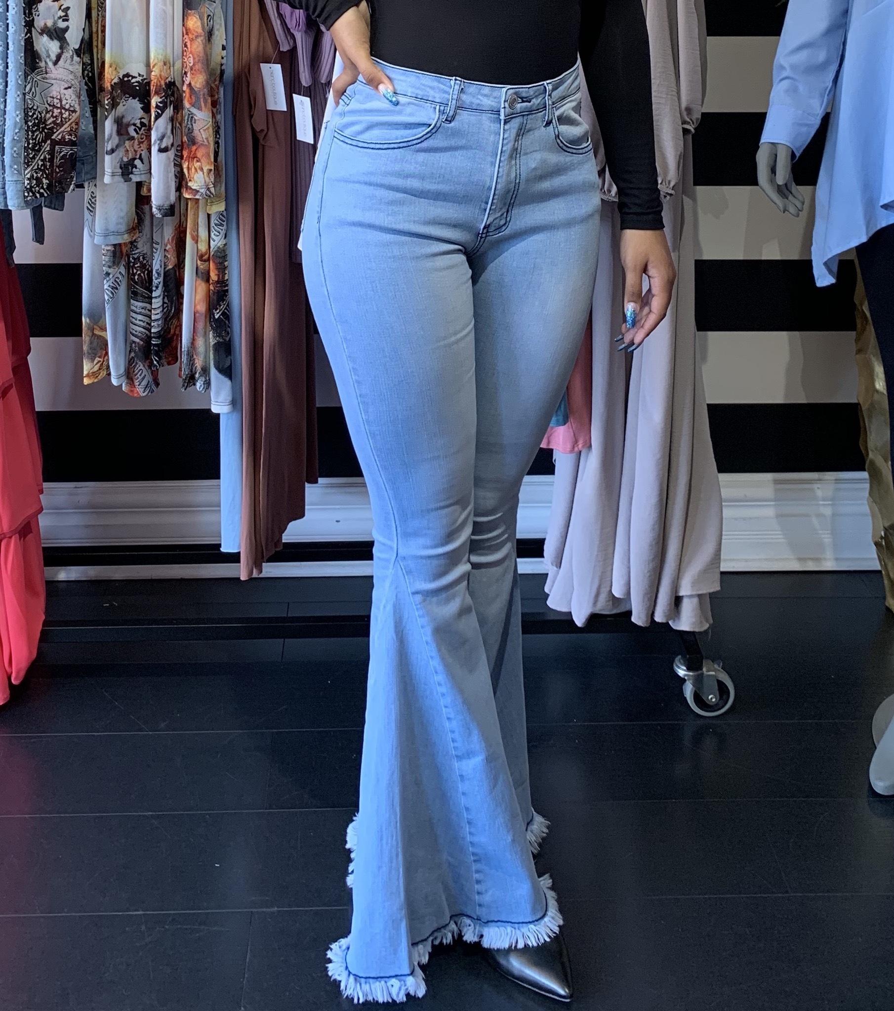 Hey You Flared Bell Bottom Jeans