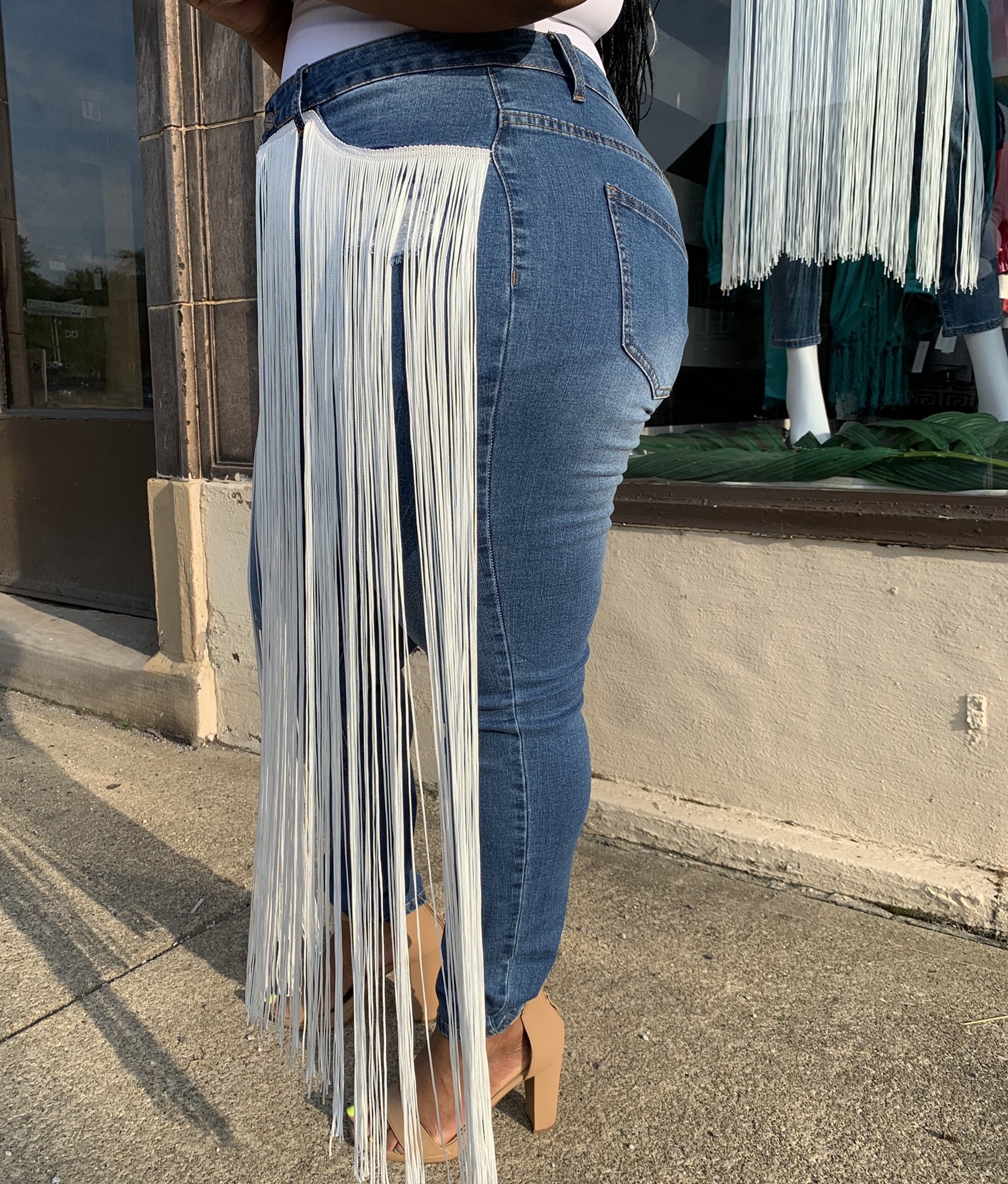 Fringy Curve Denim Jeans