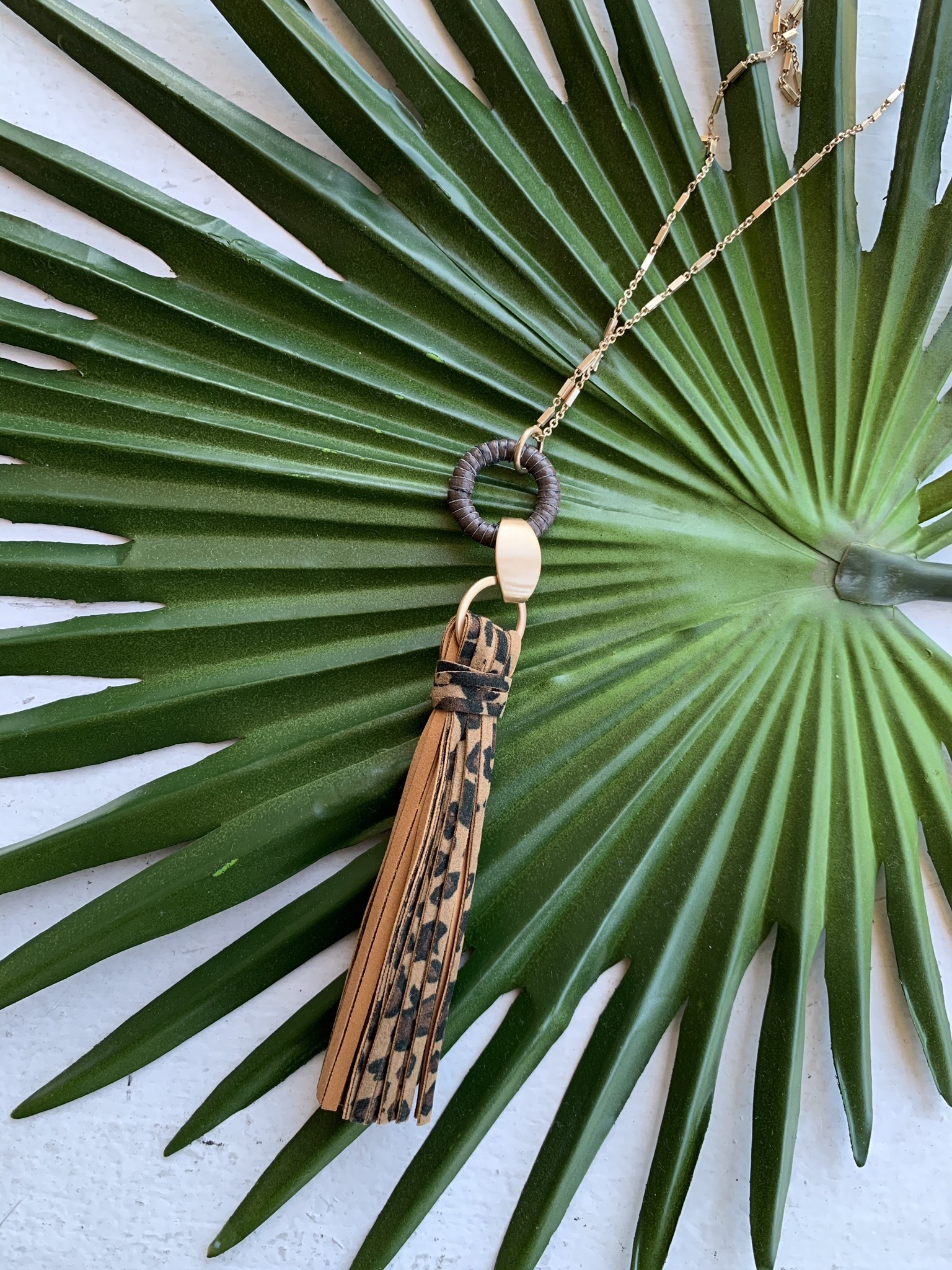 Toro Tassel Necklace-Leopard UPAC0001-TORO-LEOPARD