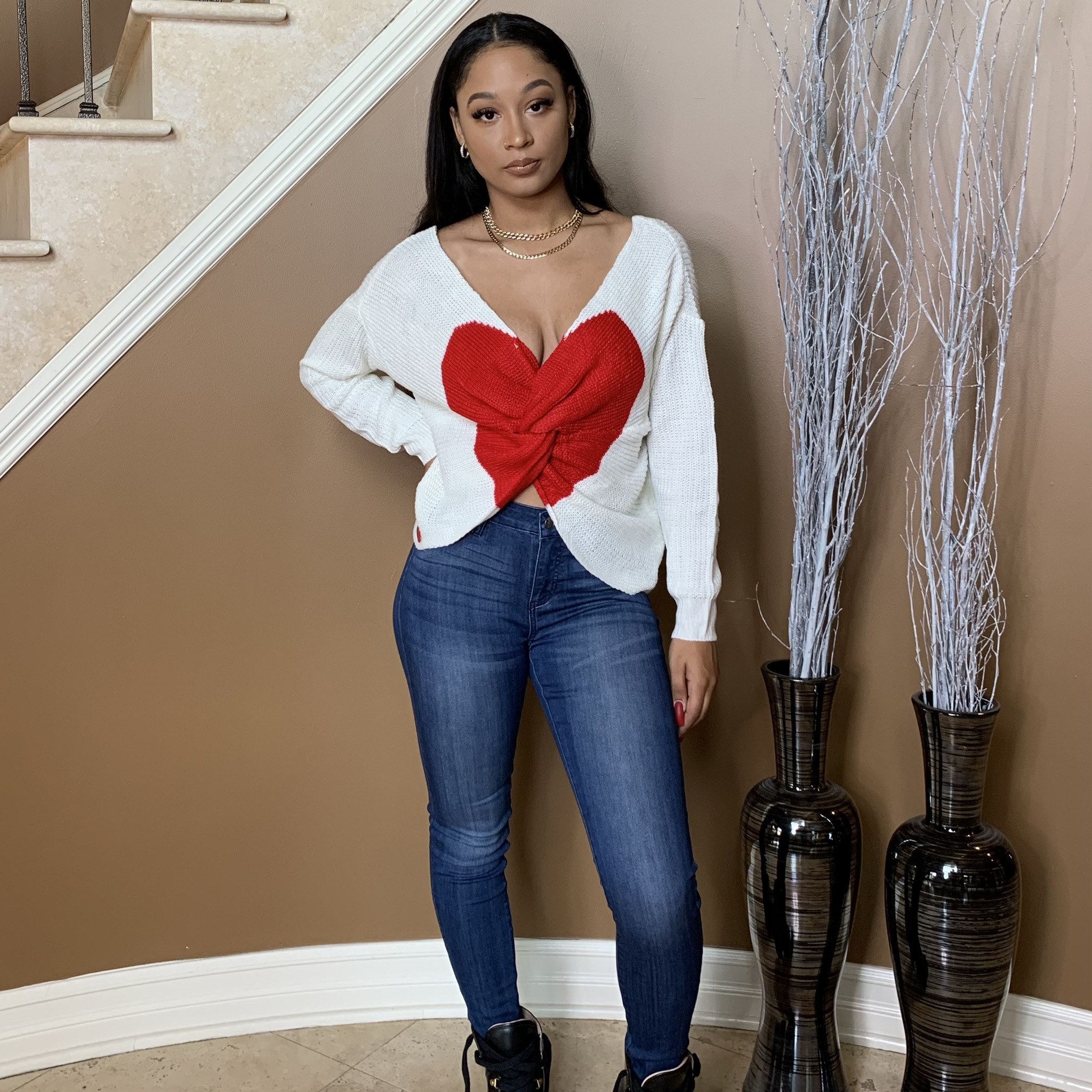Two Hearts Sweater