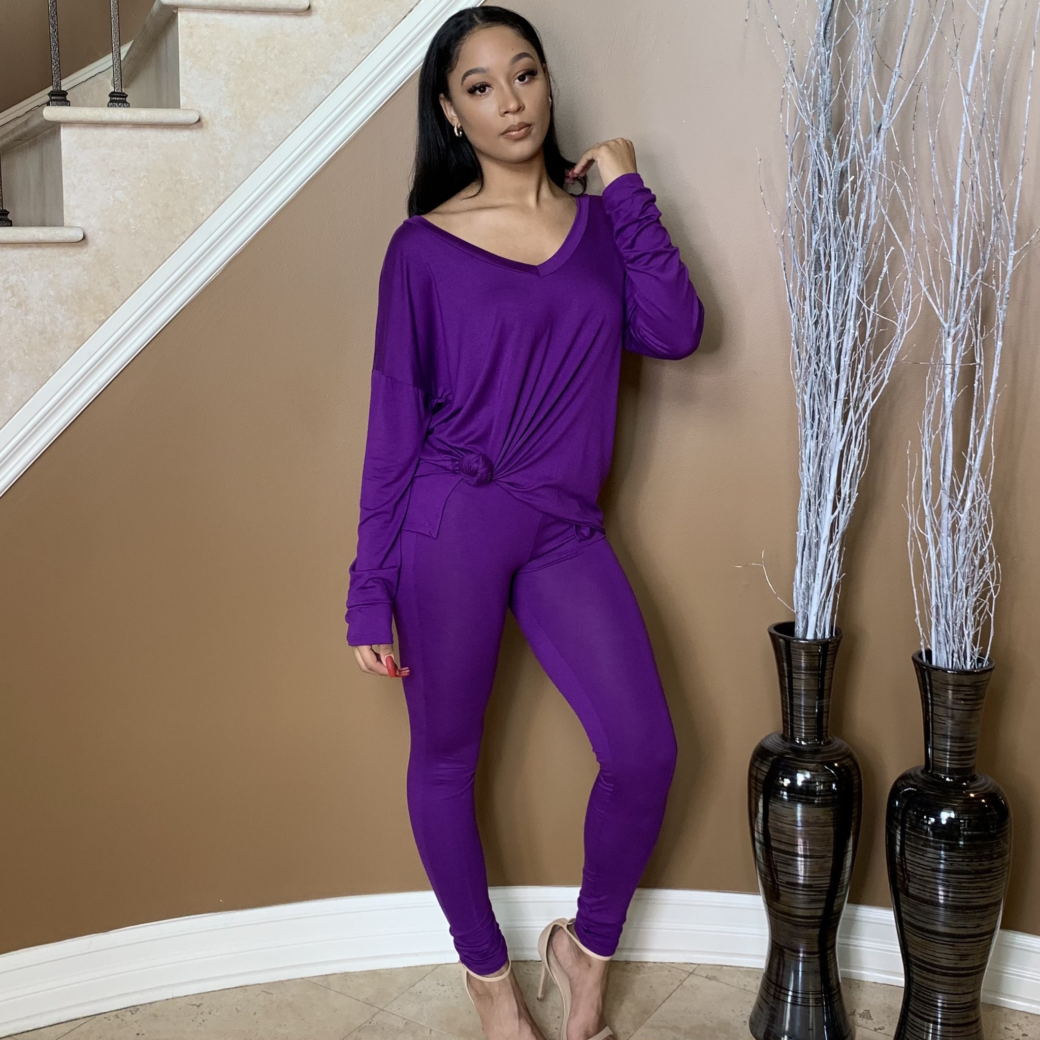 Max Chillin Two Piece Set-Purple