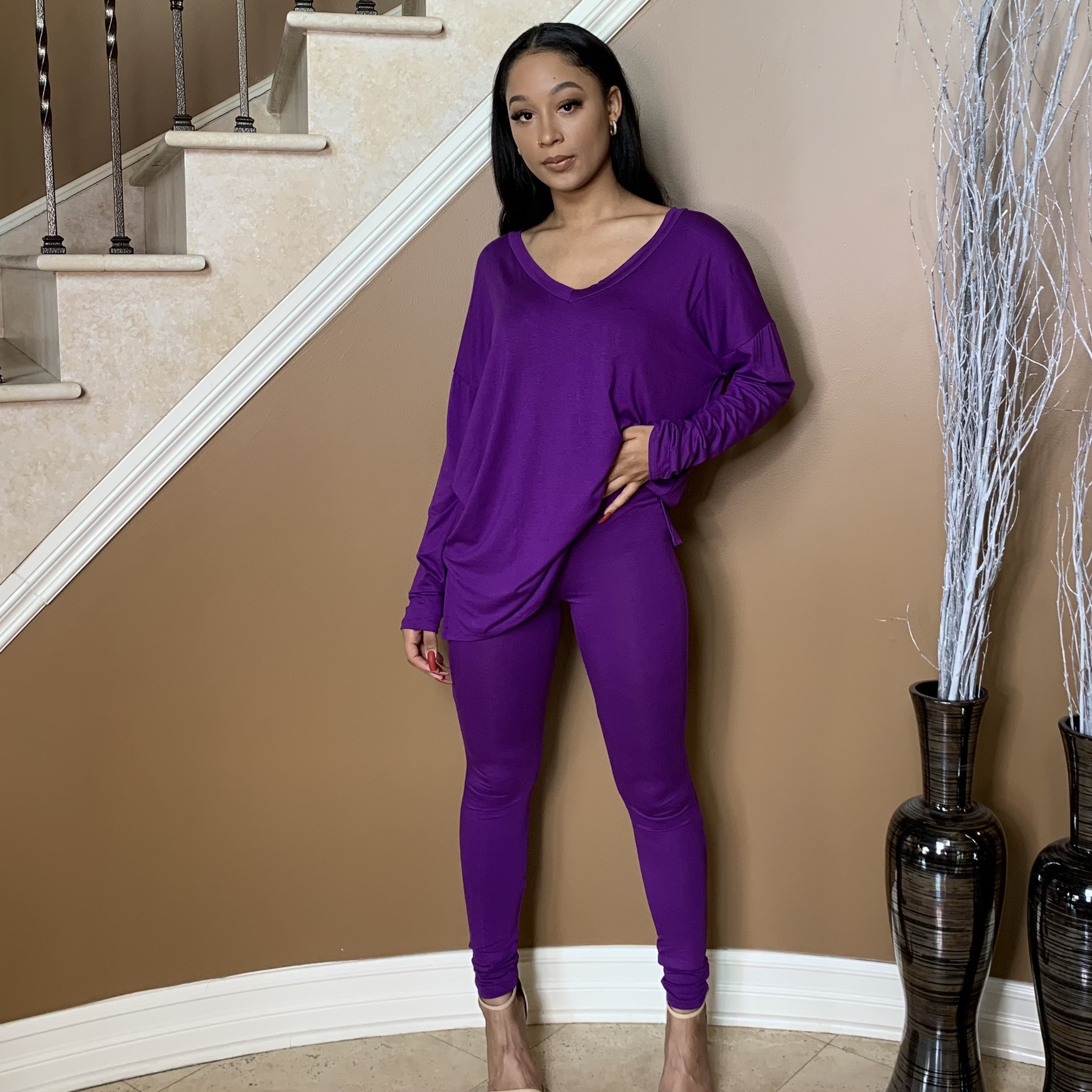 Max Chillin Two Piece Set-Purple
