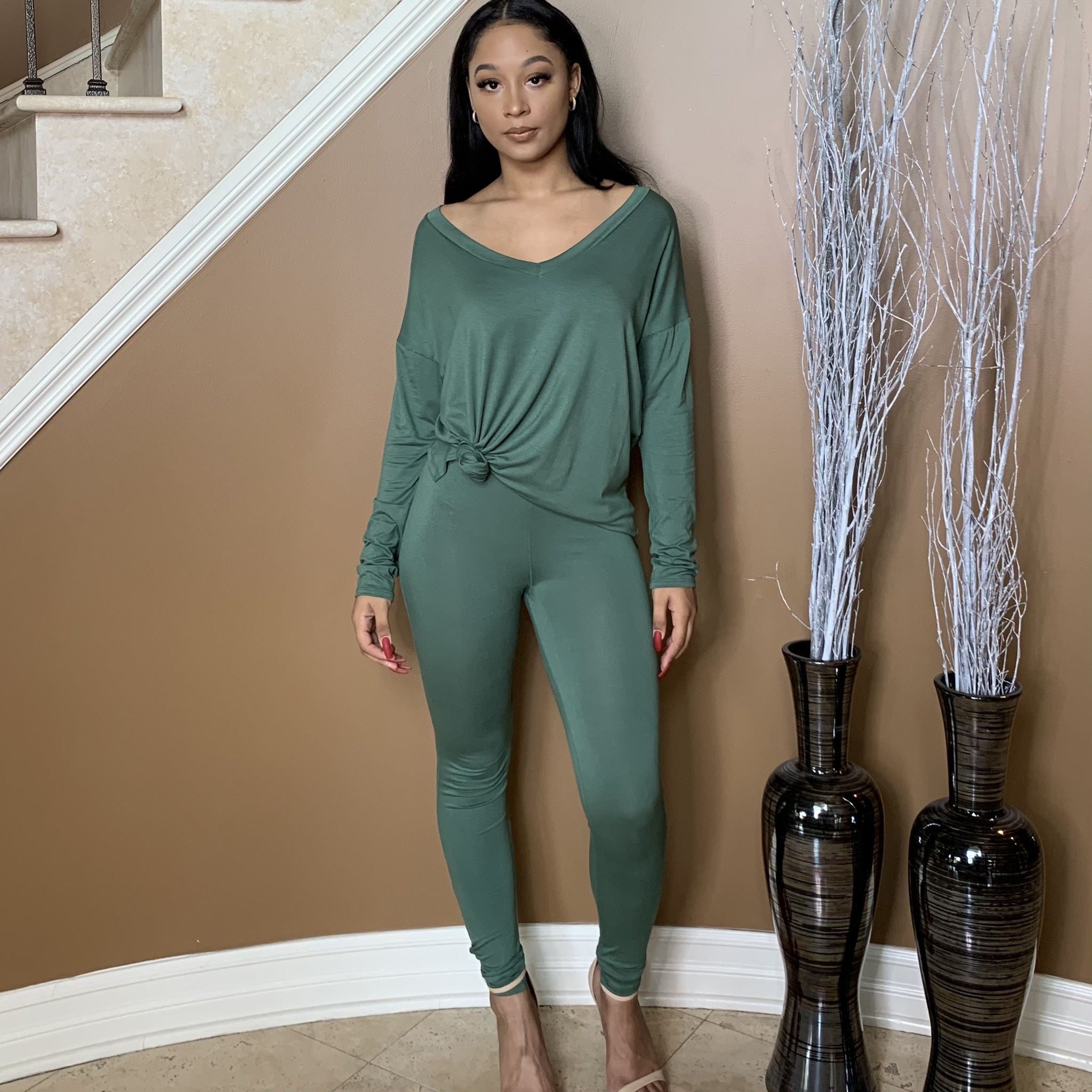 Max Chillin Two Piece Set-Olive