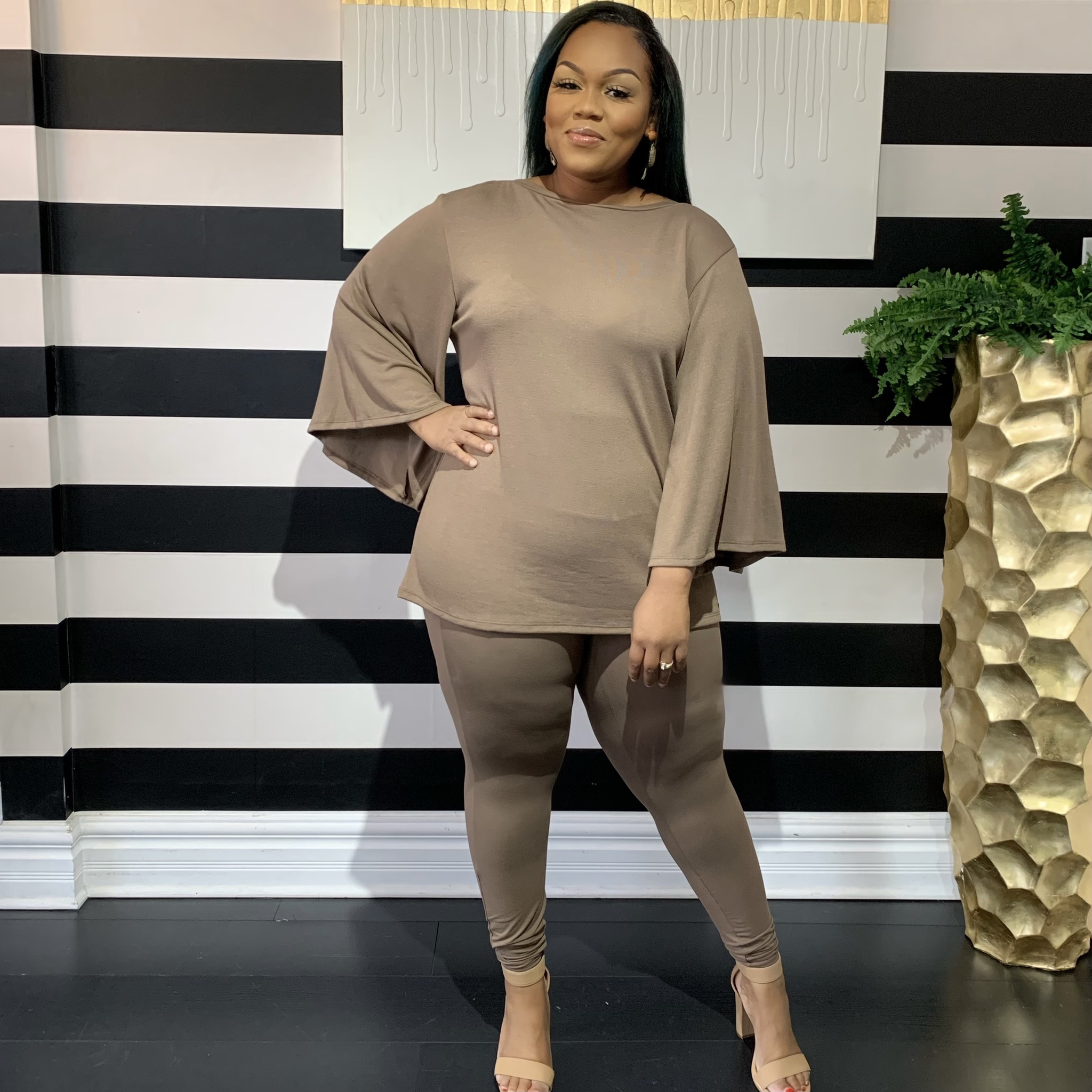 Minx Two Piece Set-Curvy-Mocha UP2P943-MINXMOCHA