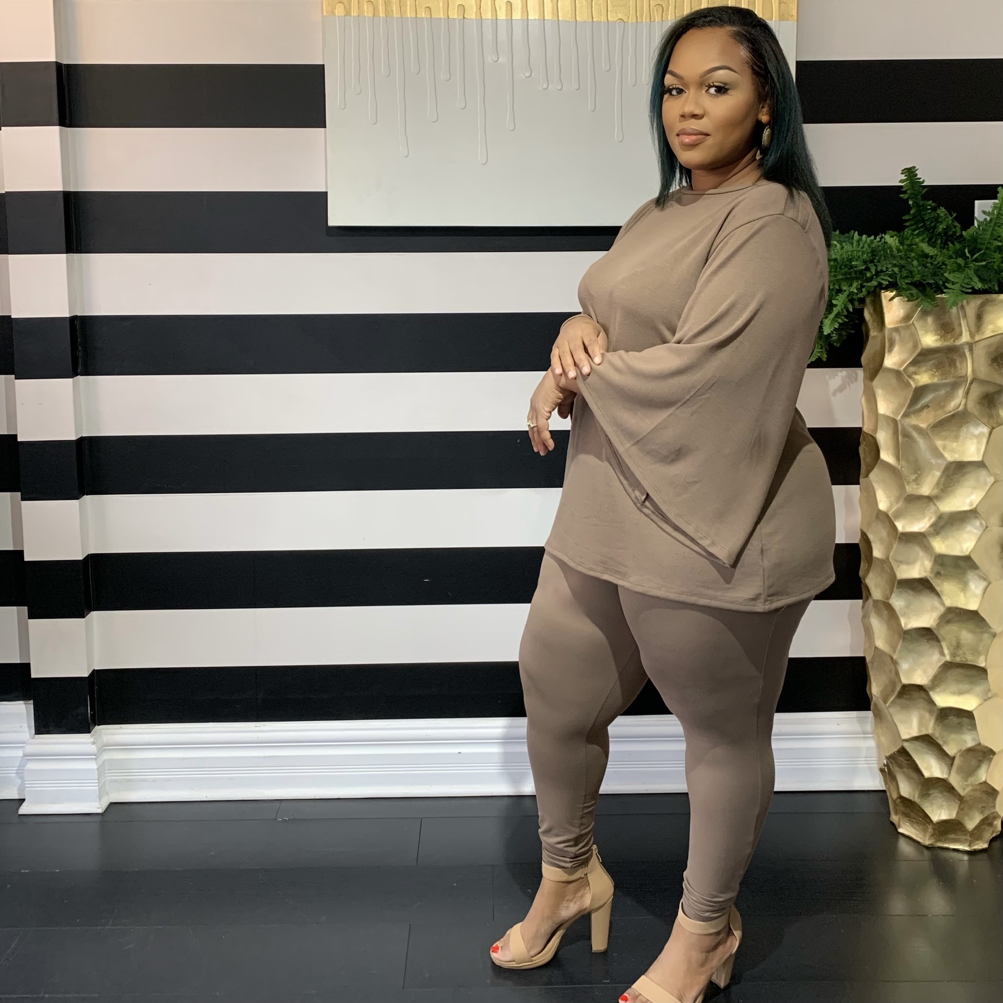 Minx Two Piece Set-Curvy-Mocha