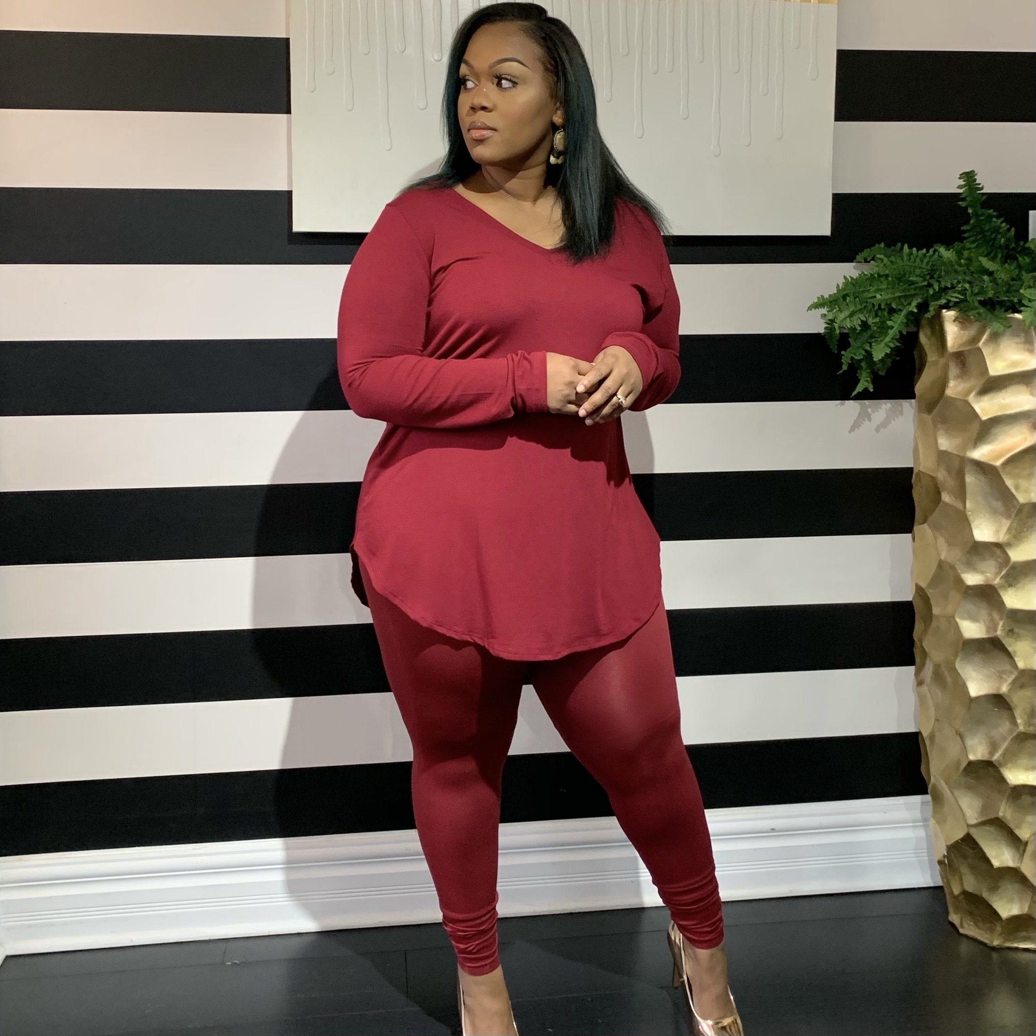 Dashing Around Two Piece Set-Curvy UP2P942-DASHINGAROUND