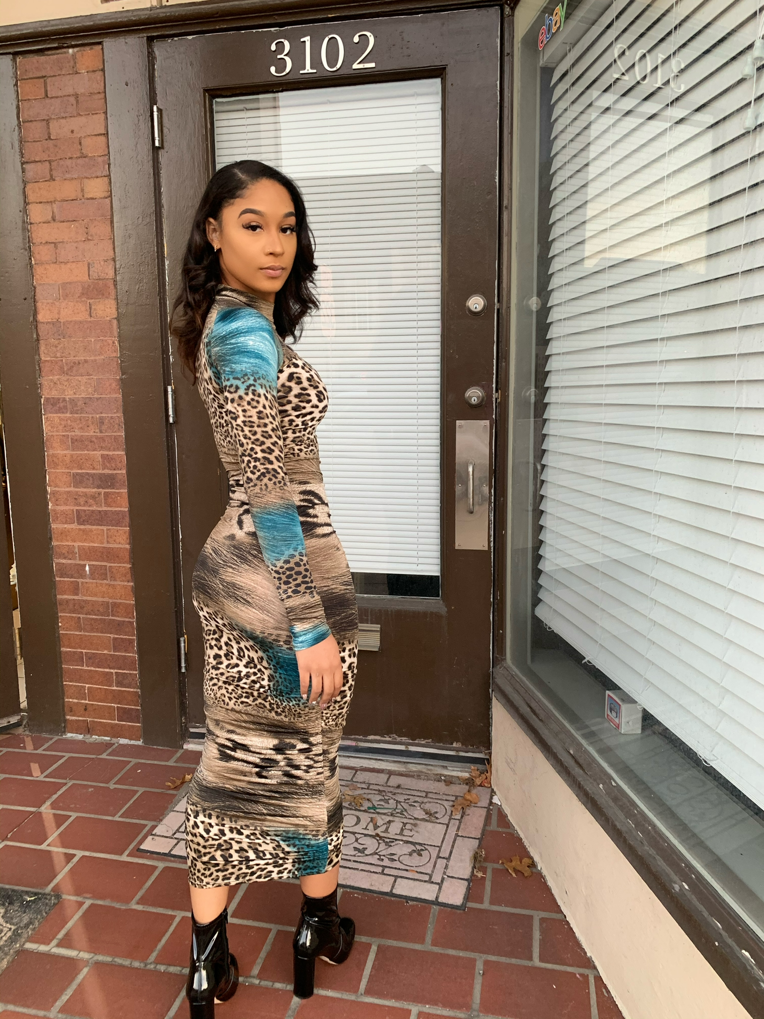 Desert Nights Ruched Midi Dress