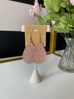 Sparkle Earrings-Pink