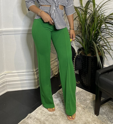 The District High Waist Pants-Kelly Green